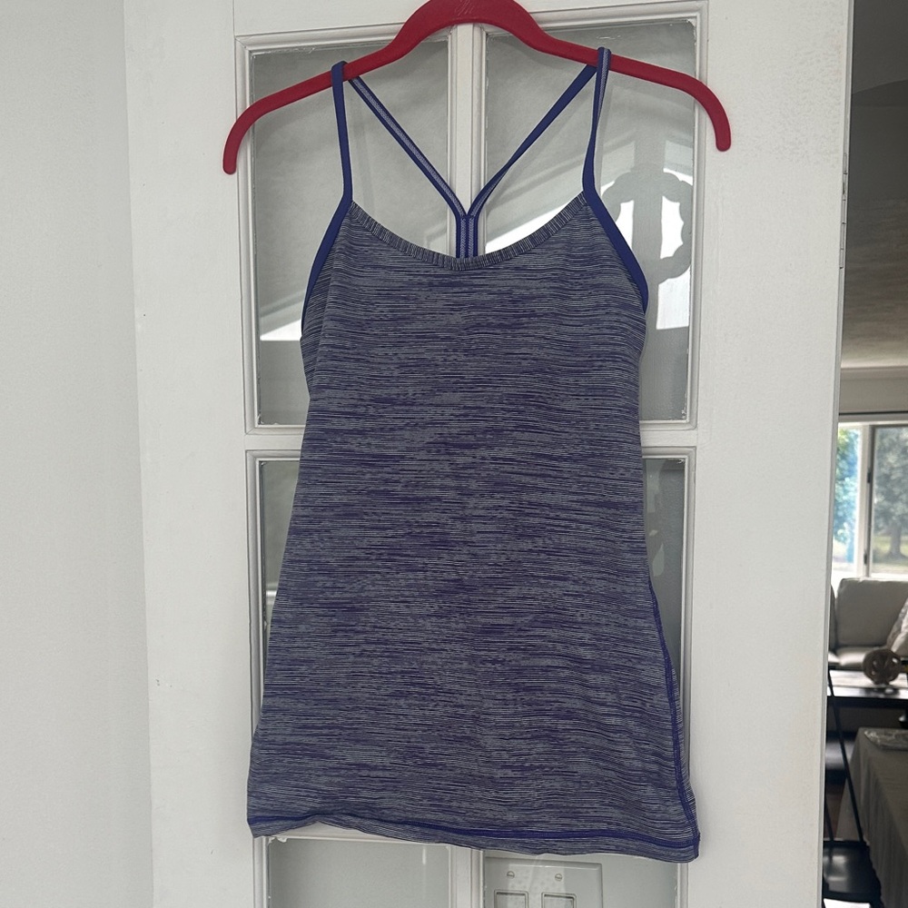 lululemon athletica Heathered Blue Tank Top